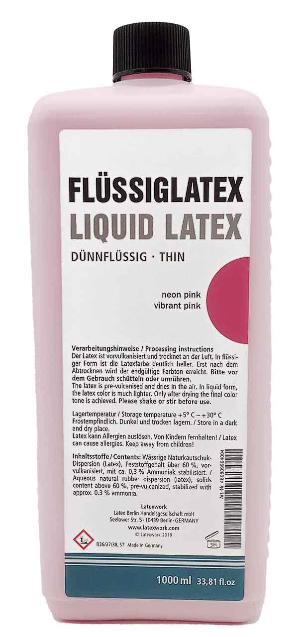 Liquid latex, thin, neon-pink