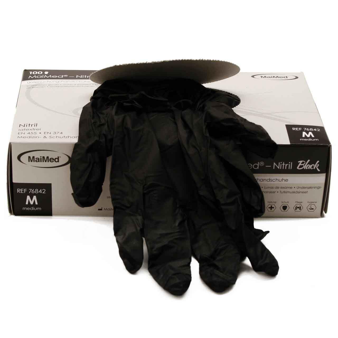 Nitril examination gloves, size: L
