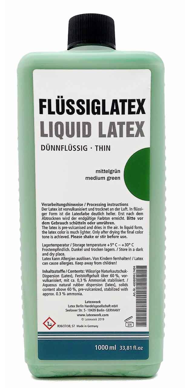 Liquid latex, thin, medium green